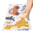 thumbnail image 2 of Dinosaurs Birds Leaves Cars Bathroom Rug Non Slip Bathroom Mats Entry Door Soft Carpets for Kitchen Bedroom Living Room 39x20 inch, 2 of 7