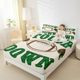 thumbnail image 4 of Manfei Touchdown Ball Gaming Queen Sheet Sets,Rugby Sport Theme Flat Sheet,Rugby Ball Sport Queen Fitted Sheet For Kids,Breathable Home Decor,4 Pieces, 4 of 7