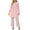 Pink, variant on GigrtiJin Women's 2 Piece Outfits Round Neck Long Sleeve dress Top and Wide Leg Pants Sets Casual comfy loose Sets