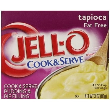 Jell-O Cook & Serve Tapioca Pudding Mix 3 oz (Pack of 4)