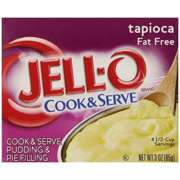 Jell-O Cook & Serve Tapioca Pudding Mix 3 oz (Pack of 4)