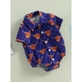 thumbnail image 3 of Wassery Baby Boys Romper Tops Western Style Cow Print Short Sleeve Lapel Jumpsuits Infant Summer Casual Bodysuits 3-18M, 3 of 8