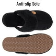 thumbnail image 5 of Litfun Fuzzy Slippers for Women Memory Foam Winter Warm House Shoes Indoor Outdoor, Black, Size 8-8.5, 5 of 6