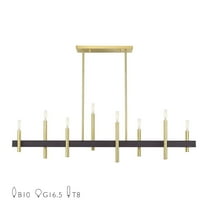 Livex Lighting - Denmark - 8 Light Chandelier in Mid Century Modern Style - 9.25