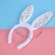thumbnail image 5 of Diadema con orejas de conejo LED y lentejuelas intermitentes para fiesta de Pascua y Navidad (blanca), 5 of 5