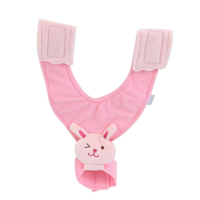 Strollers Pacifier Toys Safety Harness Straps Baby Feeding Bottle Holder for Hands FreePink