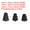 Black, variant on Uxcell Silicone Triple Flange Ear Bud Tips Low Noise for Earbuds in-Ear Earphones(Hole 4mm) S/M/L,9 Pairs, Black