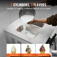 thumbnail image 5 of VEVOR Commercial Ice Cream Maker,21-31 L/H Yield,2+1 Flavors Soft Serve Machine with Two 7L Hoppers 1.8L Cylinders Puffing Pre-Cooling Shortage Alarm, Frozen Yogurt Maker for Snack Bar, 5 of 12