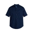 thumbnail image 5 of George Men's and Big Men's Button Up Poplin Shirt with Short Sleeves, Sizes S-3XL, 5 of 5