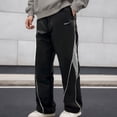 thumbnail image 2 of PIMSSY Men Pants Casual Pants For Style Relaxed Fit Athletic Wide Leg Pants Straight Leg Pants Male Classic Solid Color Slacks, 2 of 9