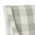 thumbnail image 3 of Benzara Fabric Upholstered Wooden Accent Chair with Buffalo Plaid Pattern-Color:Multicolor, 3 of 5