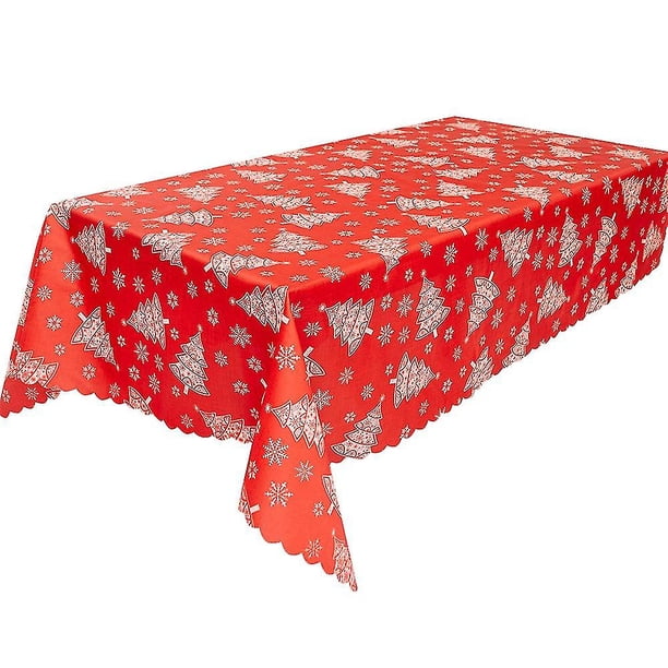 Mantel navideño, mantel impreso navideño, mantel rectangular para comedor, cocina, 56 pulgadas