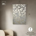 thumbnail image 6 of Silvery Gray Garden Canvas Elegant Floral Wall Art by Art Remedy, Silver Frame, 30" x 45", 6 of 8