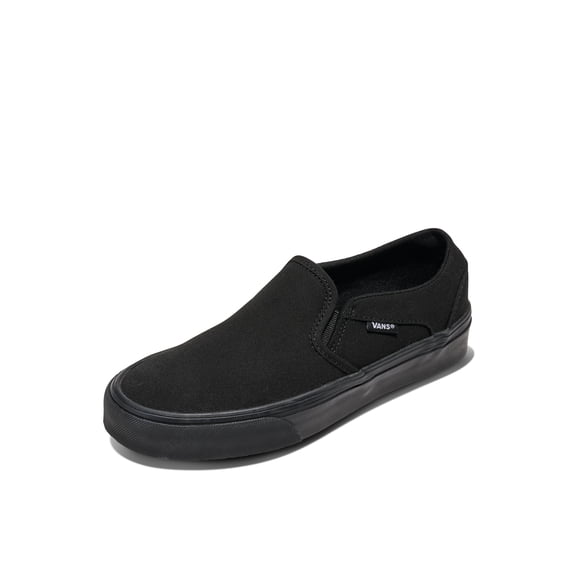 Zapato Vans Asher Slip-On para mujer, color negro/negro, talla 10