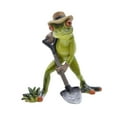 thumbnail image 3 of Estatua de rana, figura de animal, regalo decorativo, adorno de obra de arte verde coleccionable Pala, 3 of 9