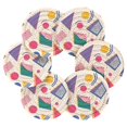 thumbnail image 7 of Yayeee 6 PCS Drink Coasters with Holder Set Woven Absorbent Round Tabletop Hot Pad, Green Retro Shapes, 7 of 7