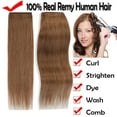 thumbnail image 5 of SEGO Blonde Clip in Human Hair Extensions Balayage One Piece Soft Straight 3/4 Full Head Hair Pieces for Women, 5 of 12
