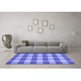 thumbnail image 3 of Ahgly Company Machine Washable Indoor Rectangle Abstract Blue Contemporary Area Rugs, 4' x 6', 3 of 4