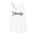 thumbnail image 3 of Howdy Rope Script Tank Top for Women and Teens Country Western Sleeveless Tee White Tank Top Small, 3 of 4