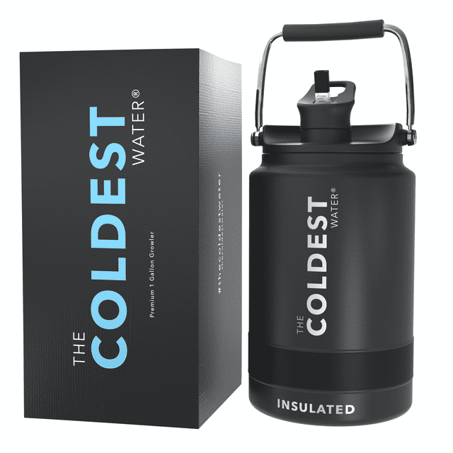 Coldest Sports Water Bottle - 128 oz (Straw Lid), Leak Proof ...