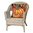 thumbnail image 2 of Liora Manne Frontporch Pumpkin Indoor/Outdoor Pillow Black 18" Square, 2 of 2