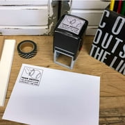 Personalized Square Self Inking Rubber Stamp - Team Bristol