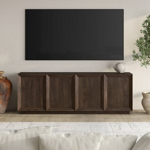 Morse Rectangular TV Stand for TV's up to 75" in Alder Brown
