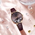 thumbnail image 5 of Curren Watches Women Brand Leather Quartz Wristwatches Luxury Design Clock For Ladies Charm Flowers Dial Montre Femme - Quartz Wristwatches, 5 of 6