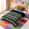 thumbnail image 2 of Erosebridal Line Geometric Pattern Twin Comforter Sets,Modern Lines Bedding Set,Black Reversible,2-Piece,1 Comforter and 1 Pillowcase, 2 of 7