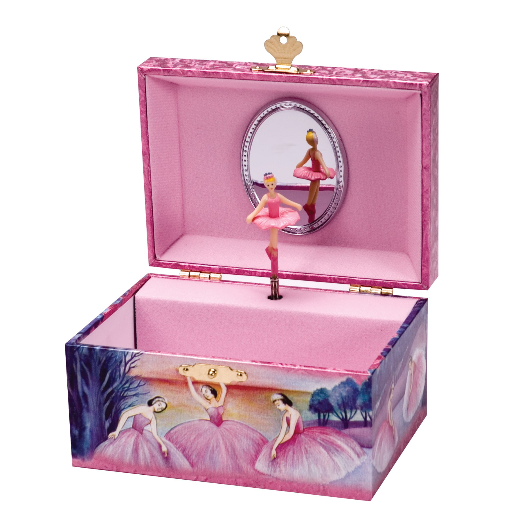 JEWELRY BOX with Mother SWAN and Baby