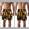 thumbnail image 3 of luoweisi Men's Beach Shorts Quick Dry Swim Trunks with Mesh Lining Thanksgiving Corn L, 3 of 5