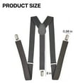 thumbnail image 2 of GASTROPOD Suspenders for Men Elastic Polyester Strap Adjustable Length Suspenders for Men Heavy Duty 3 Clips Pure Color Men's Suspenders 2.5x100cm,Light Gray, 2 of 7