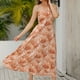 thumbnail image 2 of Vestido largo sin mangas con estampado de falda con cuello colgante y hombros descubiertos para mujer OAVQHLG3B Store  lin121212, 2 of 5