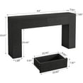 thumbnail image 3 of Tribesigns 63-Inch Wooden Console Table with 2 Hidden Drawers, Rustic Sofa Table, Easy Assembly, 3 of 7