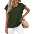 thumbnail image 6 of BTFBM Sweater Vest Women Spring Summer Cap Sleeve Crew Neck Casual Loose Business Tops Western Vacation Outfits, 6 of 7