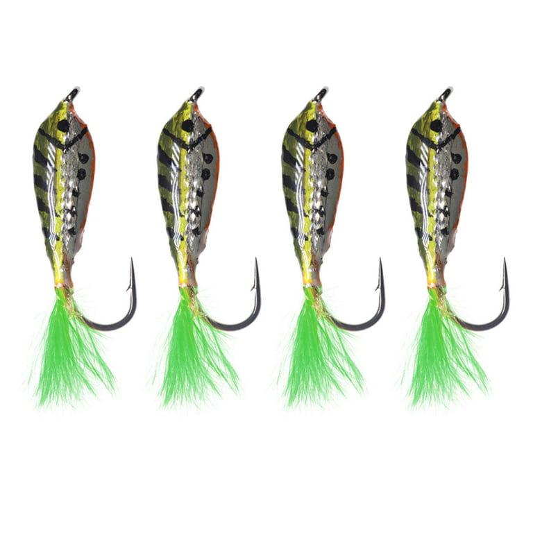 Epoxy Minnow Streamer Fly Saltwater Bass Trout Perch , 4pcs A,  21mm(0.83inch) 