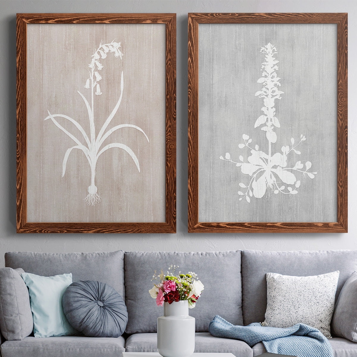 Botany Beauty I - Premium Framed Canvas 2 Piece Set - Ready to Hang