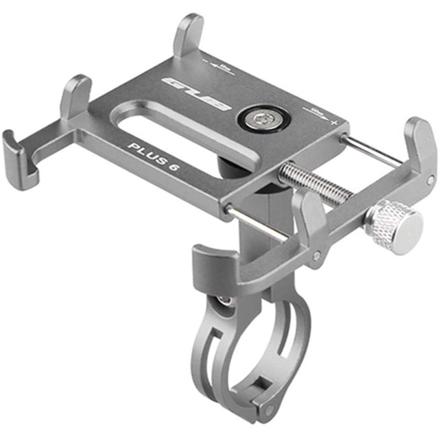 Bicycle & Motorcycle Phone Mount - Aluminum Bike Phone Holder with 360°Rotation Adjustable Handlebar Phone Holder Compatible with iPhone XS XR 8 Plus,Compatible with Samsung S9/S8 (Gray)