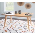 thumbnail image 6 of Linon Patty Mid Century Dining Table with Tapered Legs in Natural Brown Wood, 6 of 9