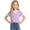 Purple, variant on Girls T Shirt Ringer V-Neck Short Sleeve Basic Summer Tees Two-Tone Preppy Casual (7-16y)