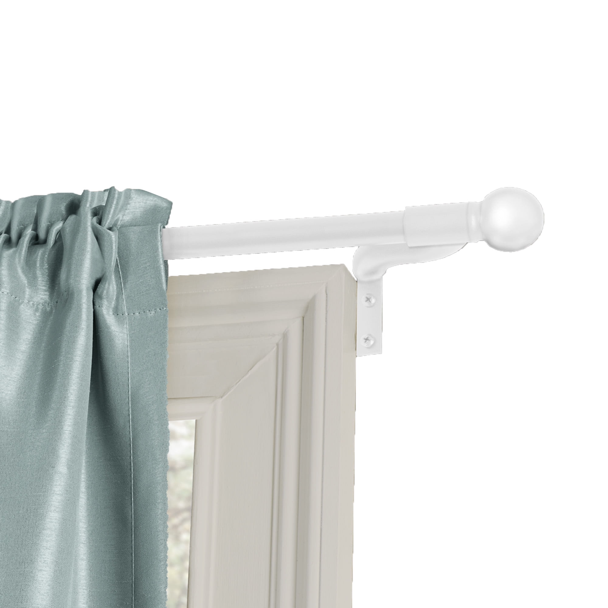 Better Homes and Gardens Easy Install Cafe Window Curtain Rod, Ball