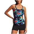 thumbnail image 2 of VBTAPA Tankini Maillots de Bain pour Femmes Maillots de Bain Rétro Deux Pièces Vêtements de Natation Modestes Débardeurs de Sport avec Culottes Garçonnes Vente de Liquidation Multicolore P, 2 of 7