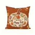 thumbnail image 2 of Yeciiwht Fall Pumpkin Maple Leaf Throw Pillow Cover – 18x18 inch Linen Cushion Case for Thanksgiving Sofa, Couch, Bed & Outdoor Decor, 2 of 8