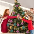 thumbnail image 1 of Christmas Decorations 8 Piece Flocked Christmas Balls Christmas Decoration SetMultiple Styles Of Christmas Tree Decorations Can Also Be Used For Other Party, 1 of 6
