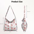 thumbnail image 4 of Canvas Crossbody Bag with Tropical Crab and Ocean Watercolor Design – Cute Nautical Marine Life Pattern Reusable Tote for Daily Use, 4 of 5
