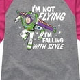 thumbnail image 3 of Toy Story - I'm A Nervous Rex  - Toddler And Youth Girls Raglan Graphic T-Shirt, 3 of 4