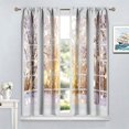 thumbnail image 4 of Winter Forest Landscape Curtains,Winter Snowy Pine Trees Snowflakes Nature Scenery Window Treatments for Living Room Bedroom, Snowing Mountain View Drapes 2 Panel Sets,42x63 Inch, Style-12, 4 of 6