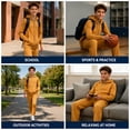 thumbnail image 3 of Quad Seven Boys Fleece Jogger Set - 4 Piece Basic Solid Full Zip Hoodie and Sweatpants (Sizes: 8-18), 3 of 7