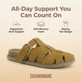 thumbnail image 3 of Cushionaire Benson Fisherman Sandals for Women – Suede Slip On Closed Toe Womens Clogs with Memory Foam Cork Footbed and Arch Support, 3 of 19