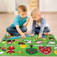 thumbnail image 4 of Interactive Felt Board 3.5 Ft Storytelling Board with 35 Movable Pieces for Creative Scene Building Wall Mountable Playboard Farmhouse Theme Imagination Tool, 4 of 8
